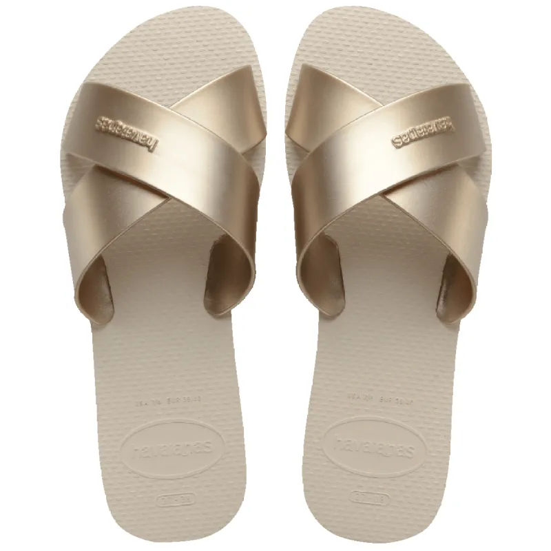 Women's Aqua Metallic Sandals sold by Havaianas