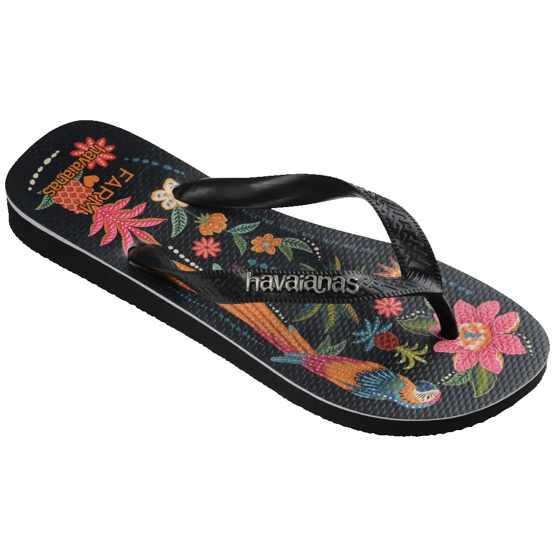 Women's FARM Rio Black Parrots Top Flip Flops sold by Havaianas product image thumbnail 2