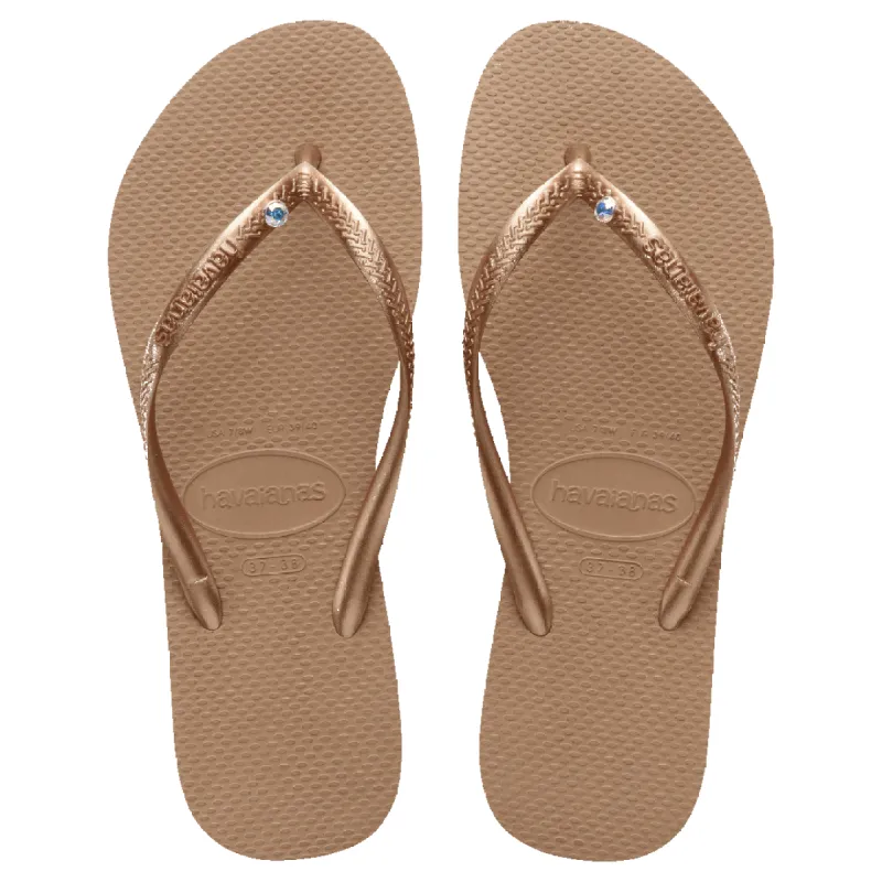 Women's Slim Crystal Flip Flops sold by Havaianas