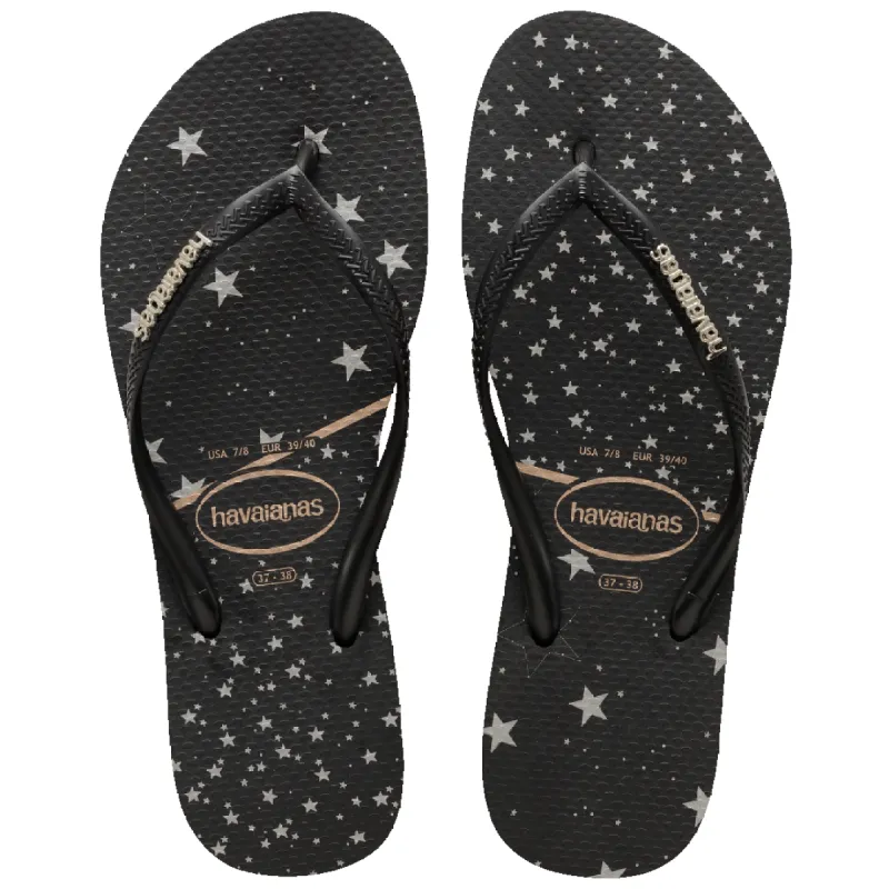 Women's Metallic Print Slim Flip Flop sold by Havaianas