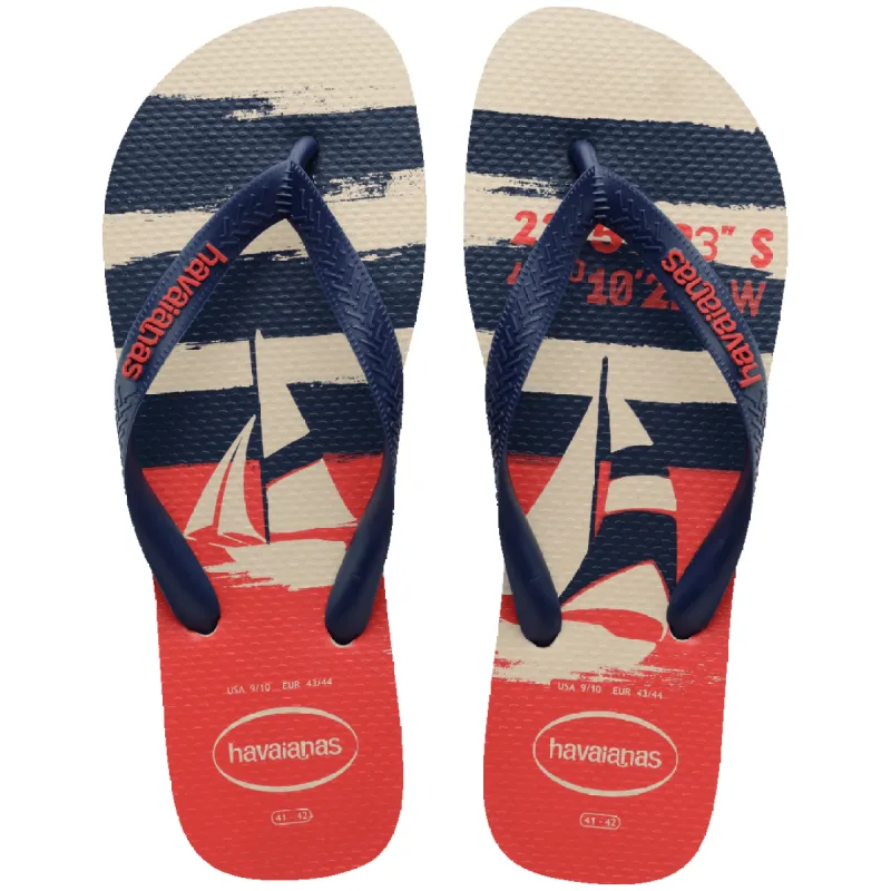 Men's Top Nautical Flip Flops made by Havaianas