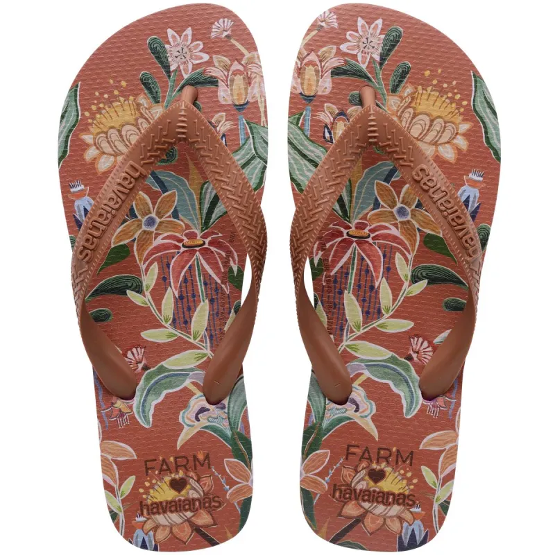 Women's FARM Rio Delicate Flowers Top Flip Flops made by Havaianas