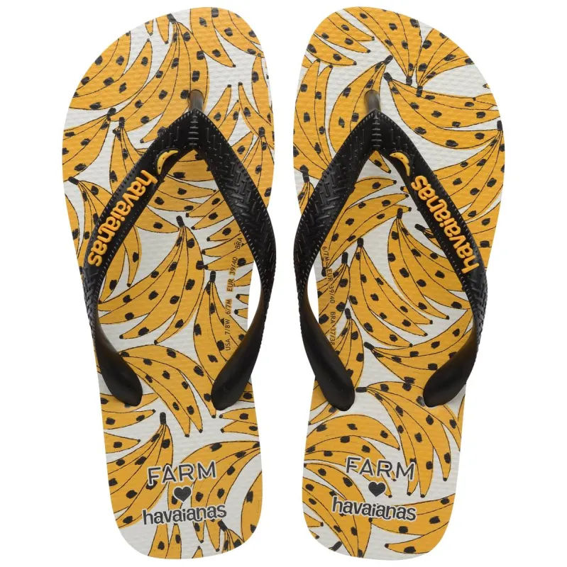 Women's FARM Rio Bananica Top Flip Flops made by Havaianas