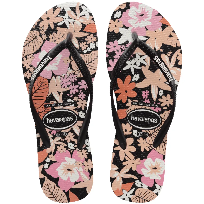 Women's Ditsy Bloom Slim Flip Flops sold by Havaianas