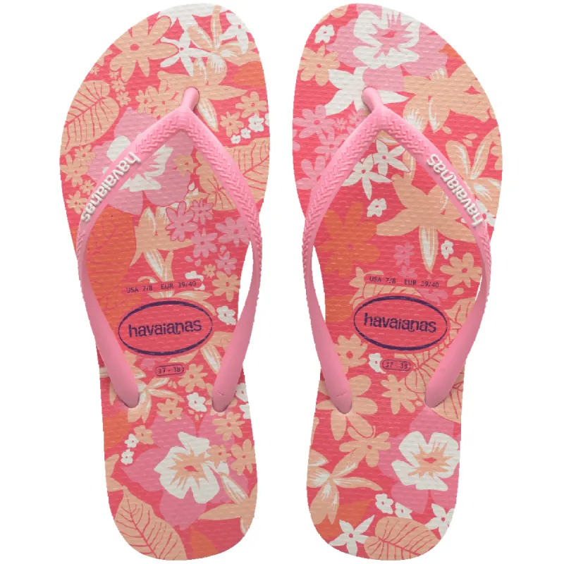 Women's Ditsy Bloom Slim Flip Flops sold by Havaianas