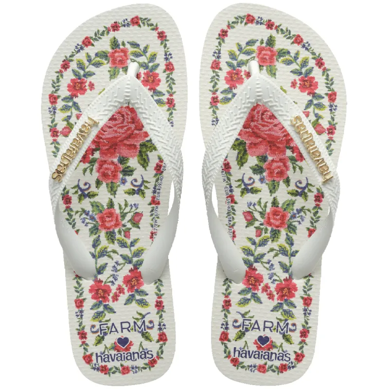 Women's FARM Rio Flower Tapestry Top Flip Flops sold by Havaianas