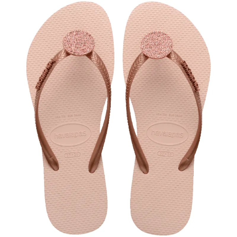 Women's Slim Crystal Glow Flip Flop sold by Havaianas