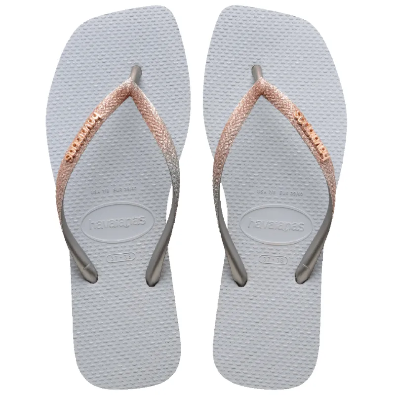 Women's Slim Square Glitter Flip Flops sold by Havaianas