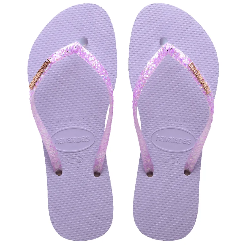 Women's Slim Glitter Flourish Flip Flops sold by Havaianas
