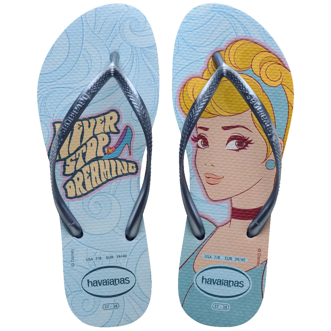 Women's Disney Princess Cinderella Slim Flip Flops sold by Havaianas