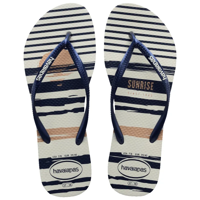 Women's Nautical Slim Nautical Flip Flops sold by Havaianas
