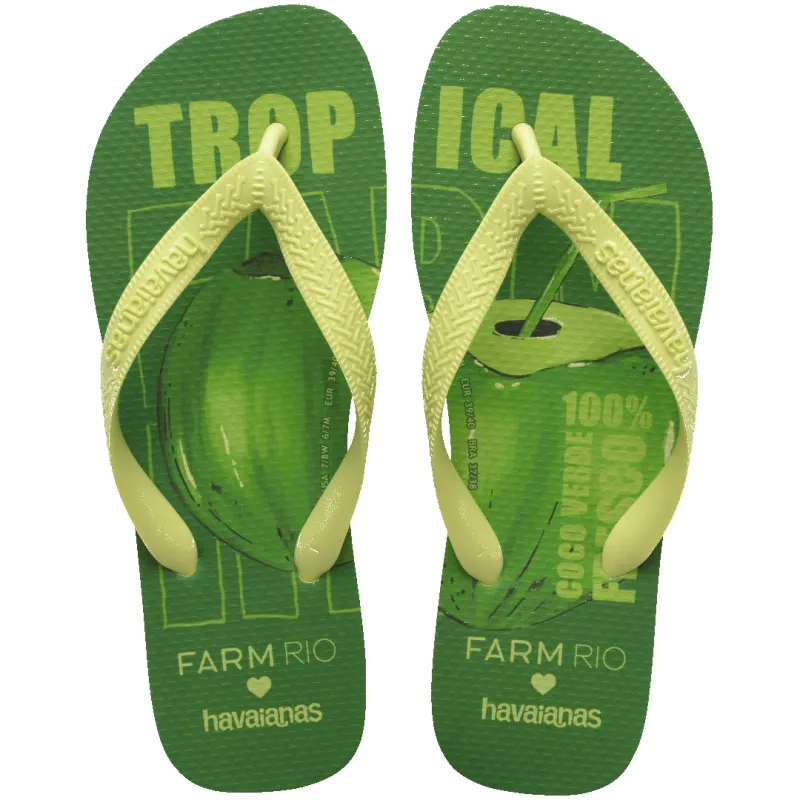Women's FARM Rio Tropical Coconut Flip Flops sold by Havaianas