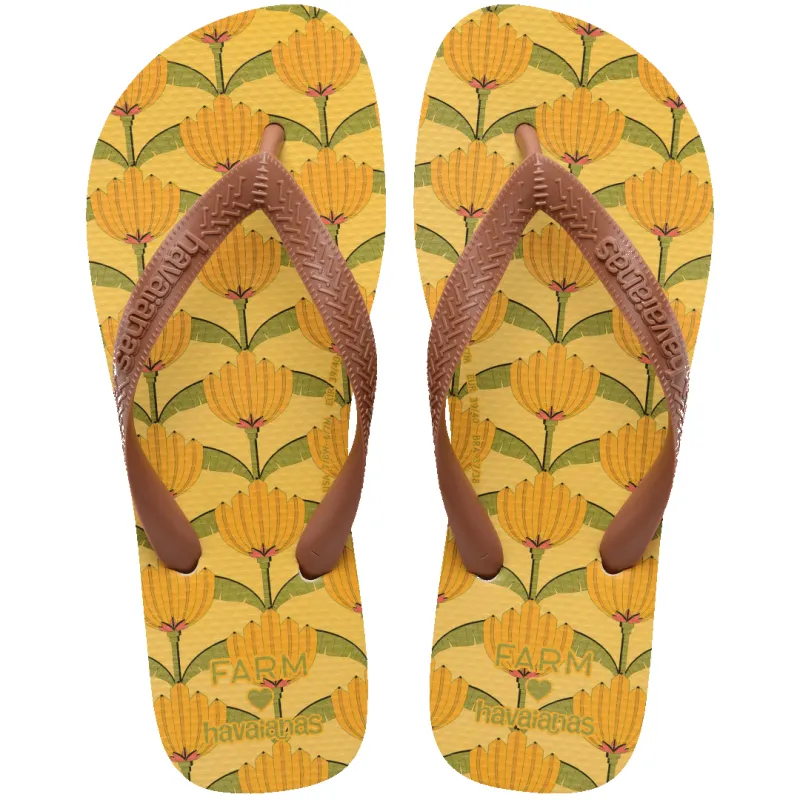 Women's FARM Rio Banana Deco Top Flip Flops sold by Havaianas