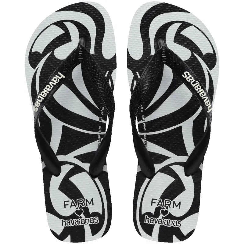 Women's FARM Rio Tucanada Rainbow Top Flip Flops made by Havaianas