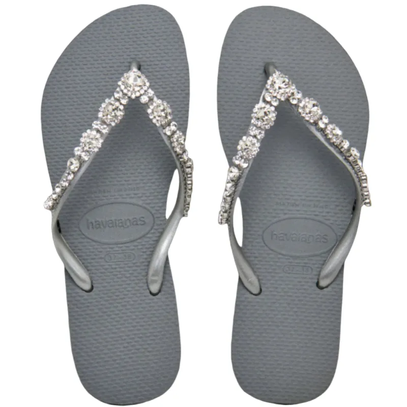 Women's Slim Crystal Timeless Romance Flip Flops sold by Havaianas