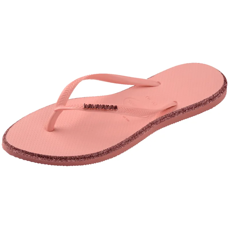 Women's Slim Point Glitter Flip Flops sold by Havaianas