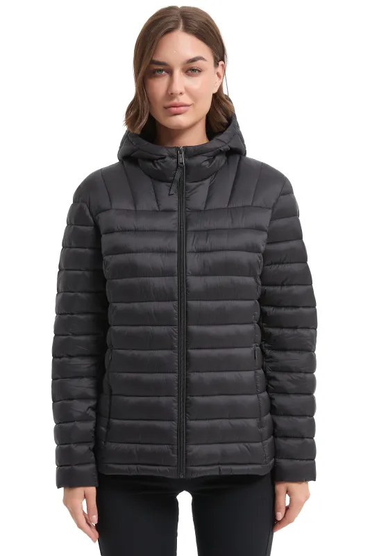 Sherpa Lined Quilted Hooded Puffer sold by Hawke & Co