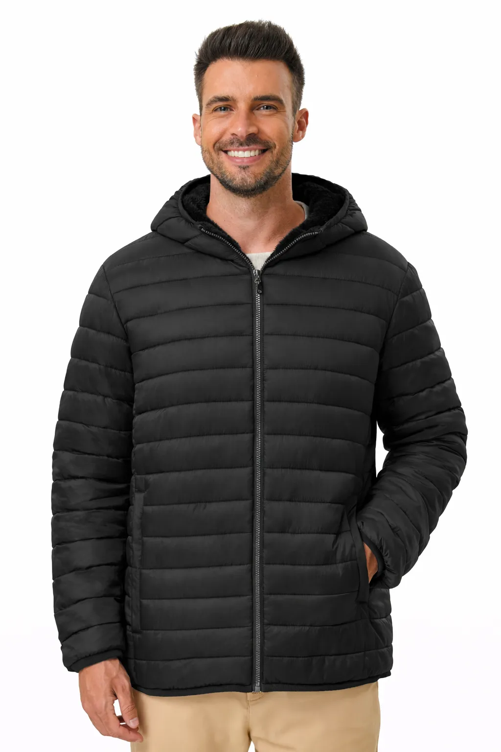 Sherpa Lined Puffer Jacket sold by Hawke & Co