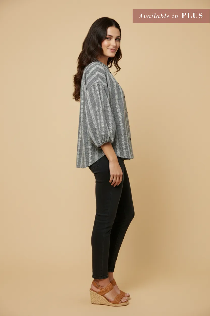 Womens Embroidered Eyelet Ruffled Neck Top sold by Hayden product image thumbnail 5