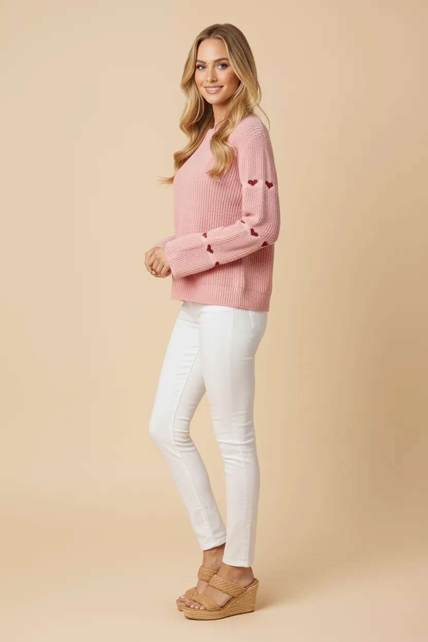 Womens Heart Sleeve Detail Sweater Top sold by Hayden product image thumbnail 2