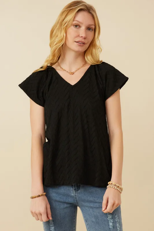 Womens Exaggerated Ruffle Textured Knit Tank made by Hayden