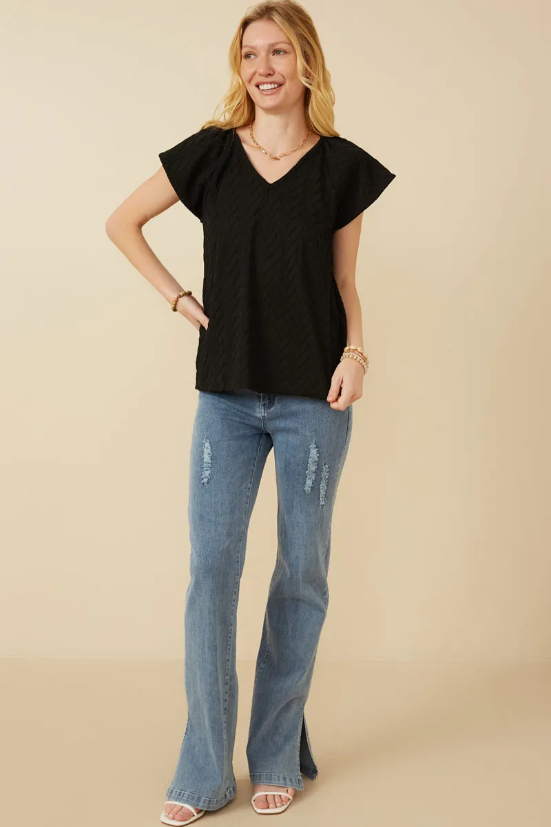 Womens Exaggerated Ruffle Textured Knit Tank sold by Hayden product image thumbnail 3