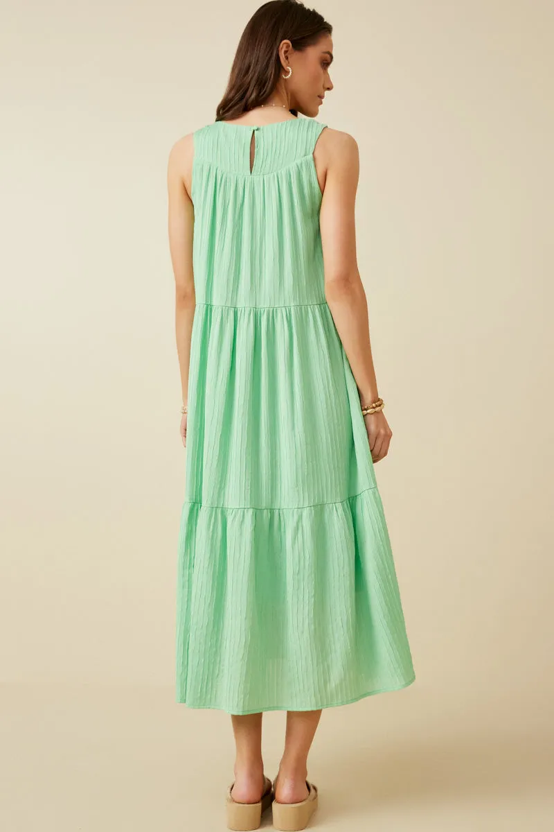 Womens Textured Stripe Tiered Tank Dress sold by Hayden product image thumbnail 5