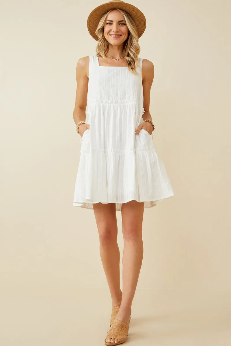 Womens Textured Square Neck Ruffle Tiered Dress sold by Hayden product image thumbnail 5