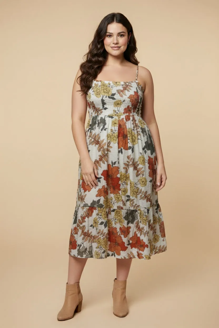 Womens Floral Smocked Back Tank Dress sold by Hayden product image thumbnail 2