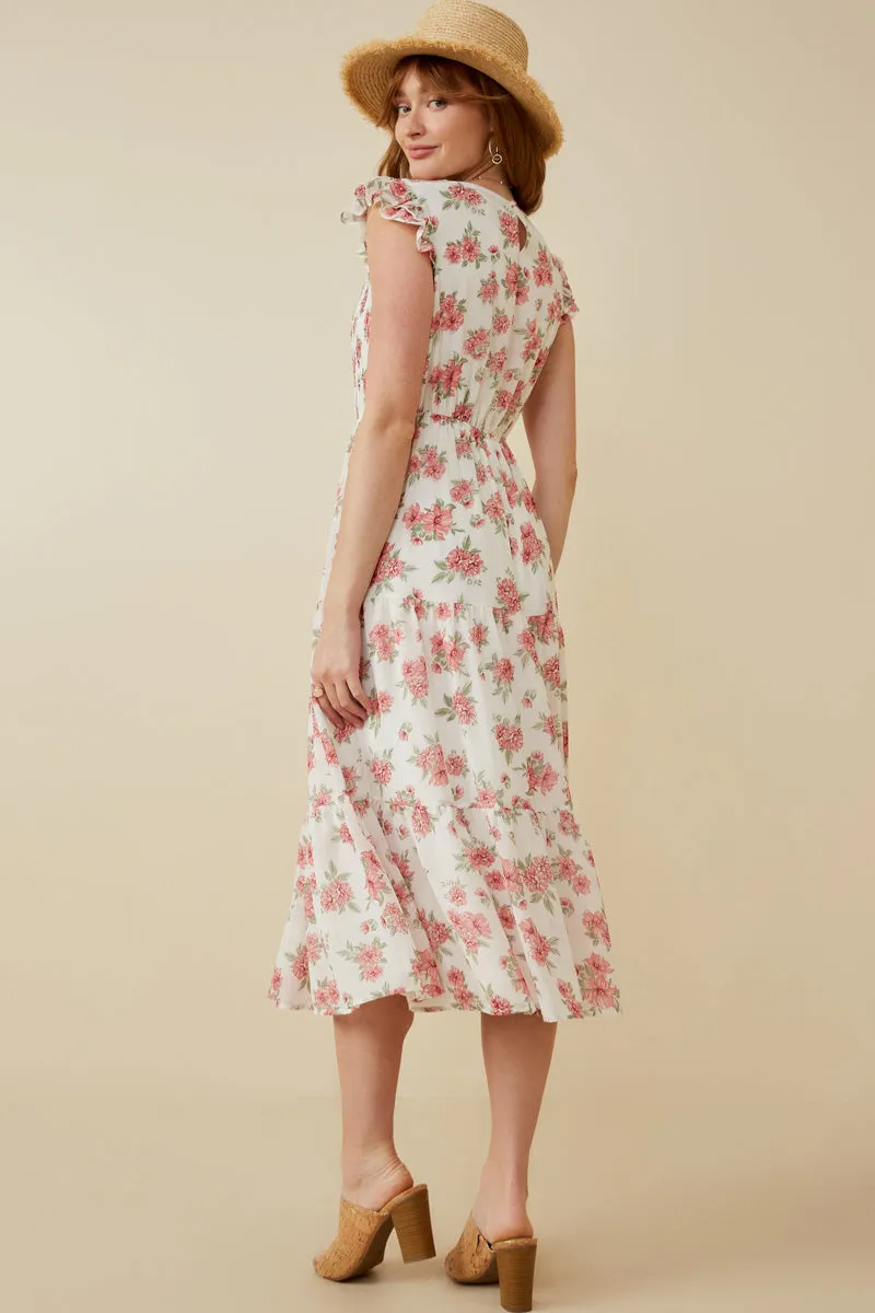 Womens Floral Chiffon Smocked Tank Dress sold by Hayden product image thumbnail 5