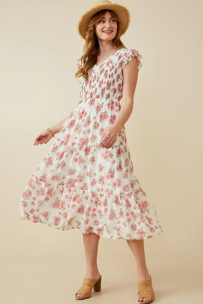 Womens Floral Chiffon Smocked Tank Dress sold by Hayden