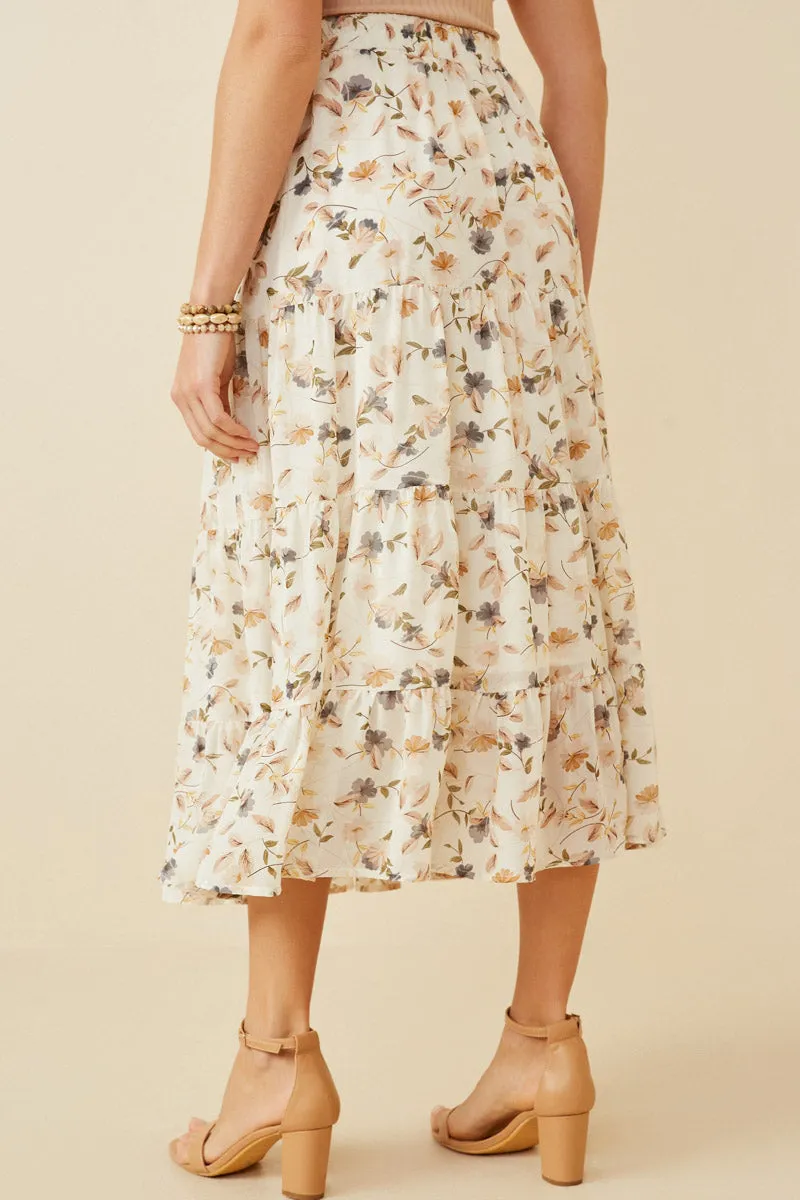 Women Floral Tiered Chiffon Skirt sold by Hayden product image thumbnail 5