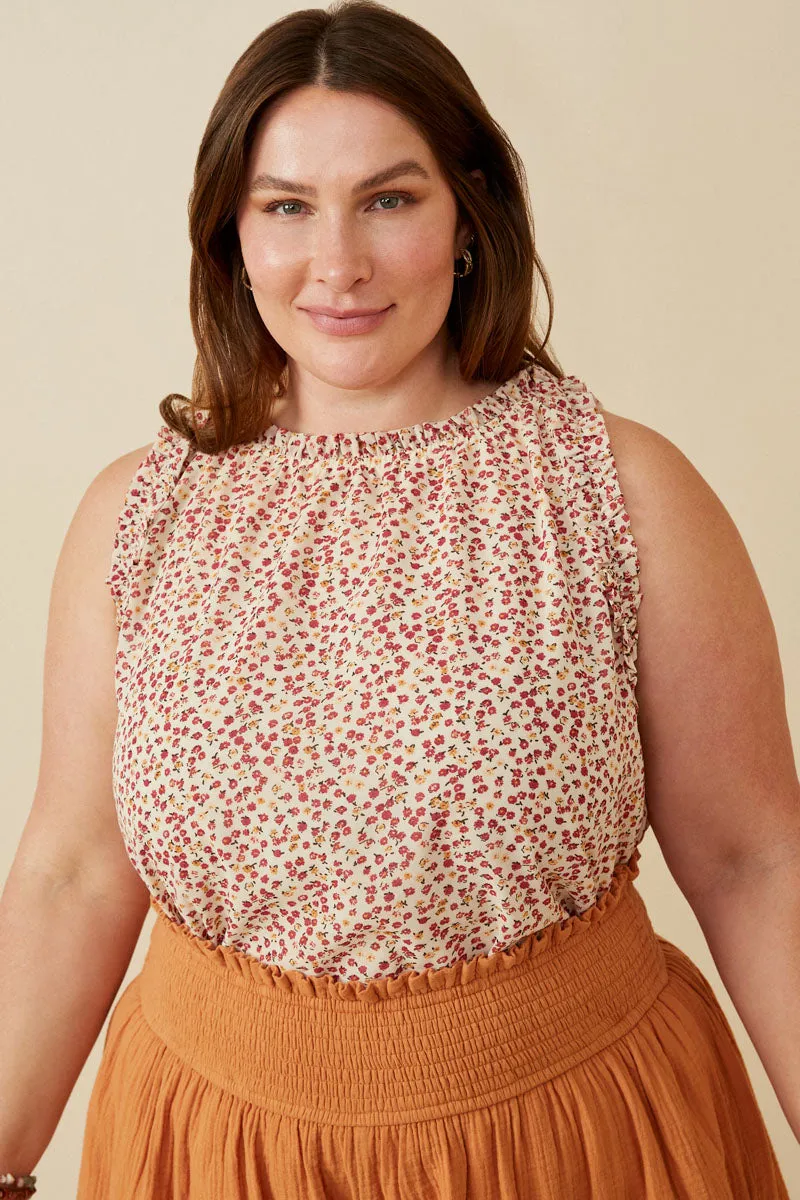 Womens Ruffle Detail Ditsy Tank sold by Hayden product image thumbnail 2