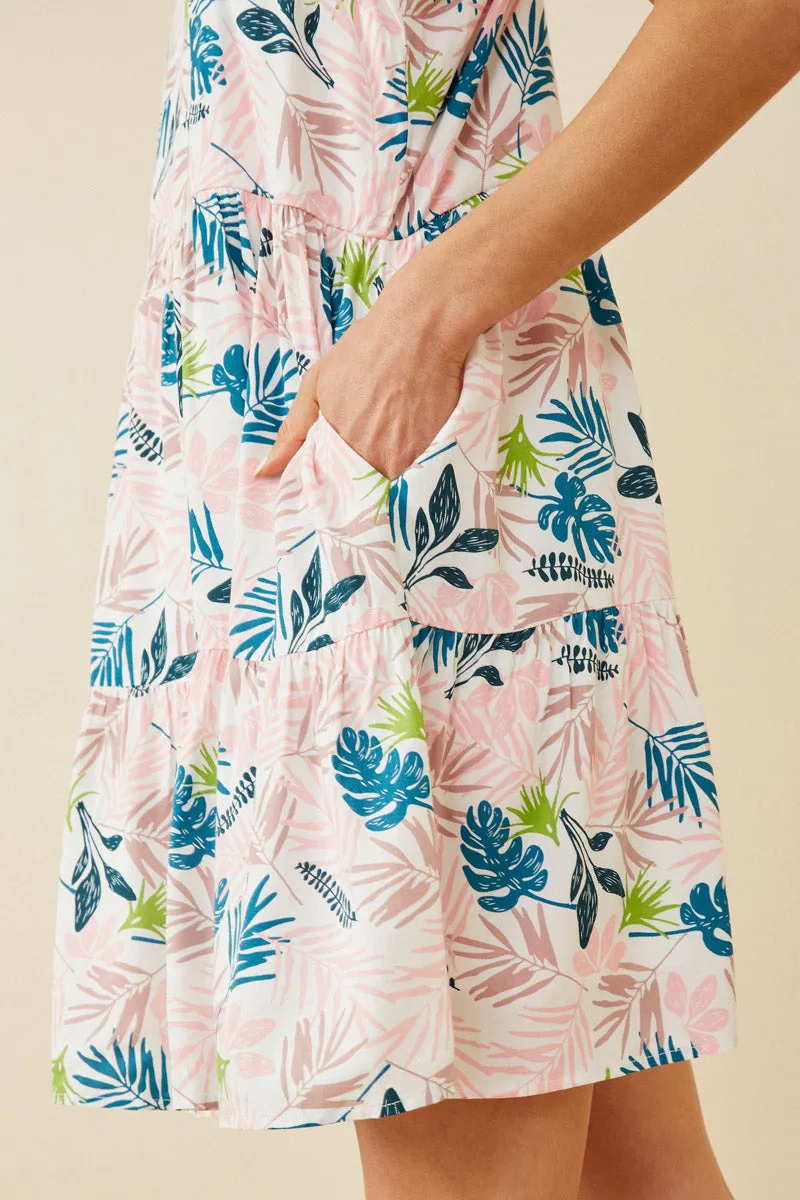 Womens Botanical Print Low Back Tank Dress sold by Hayden product image thumbnail 3