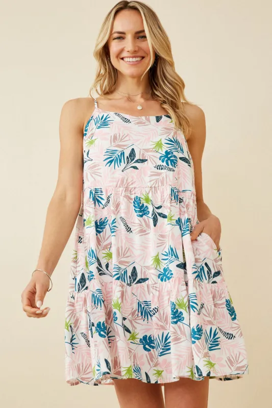 Womens Botanical Print Low Back Tank Dress sold by Hayden