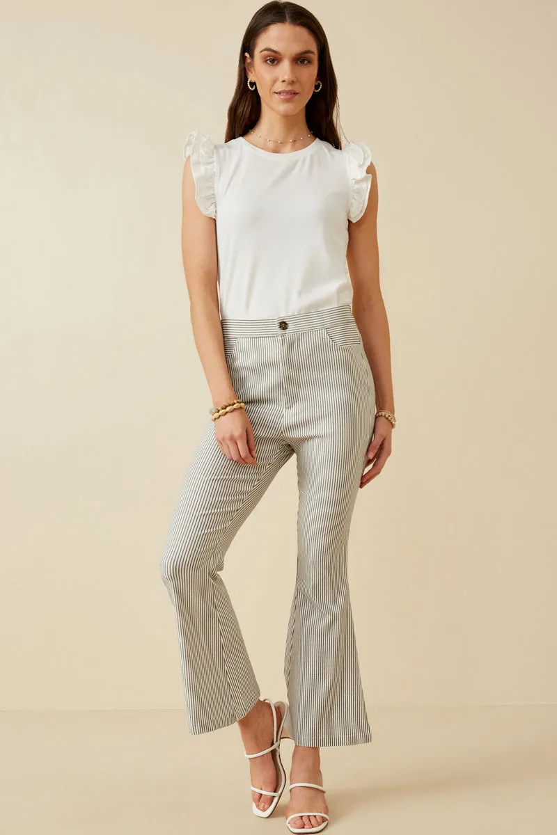 Womens Stretch Pinstripe Flared Pants sold by Hayden product image thumbnail 4