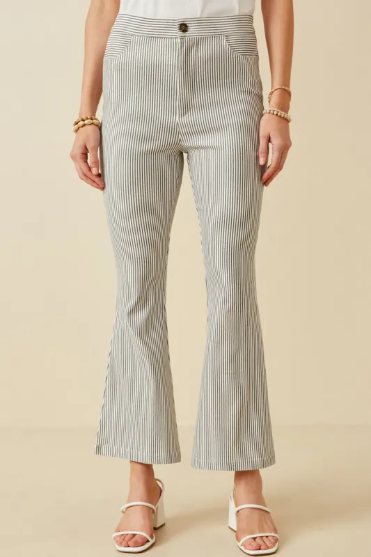 Womens Stretch Pinstripe Flared Pants sold by Hayden