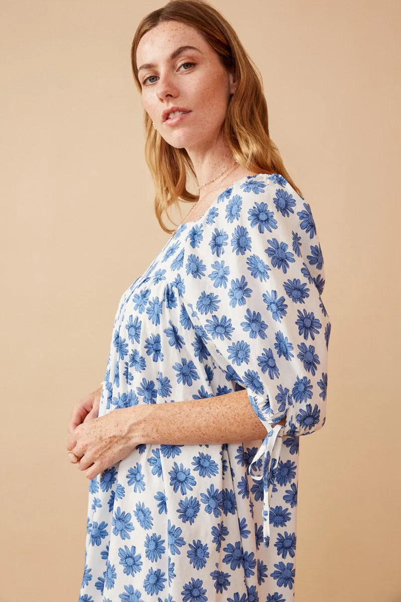 Womens Tie Sleeve Floral Print Square Neck Dress sold by Hayden product image thumbnail 4