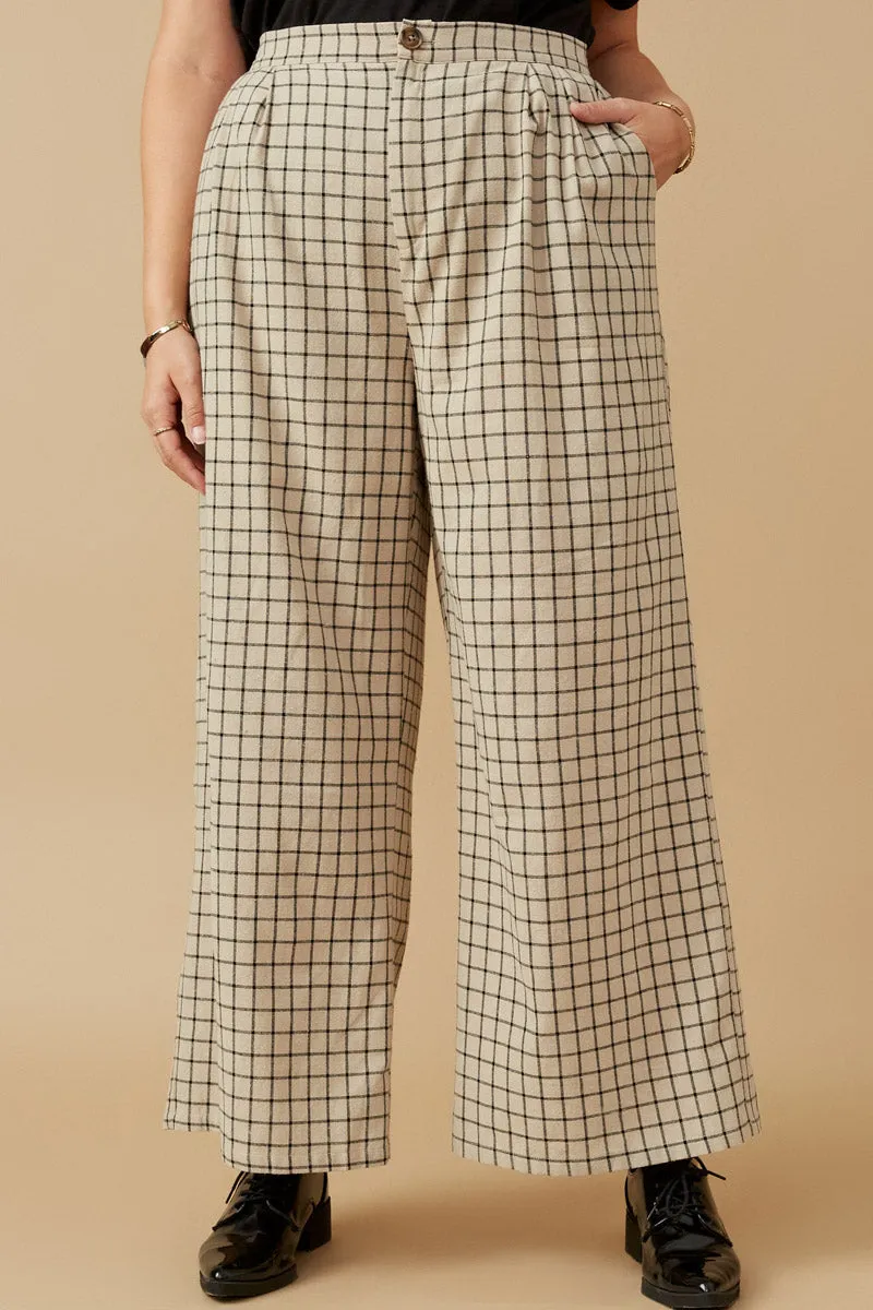 Womens Textured Wide Leg Checkered Pants sold by Hayden product image thumbnail 2