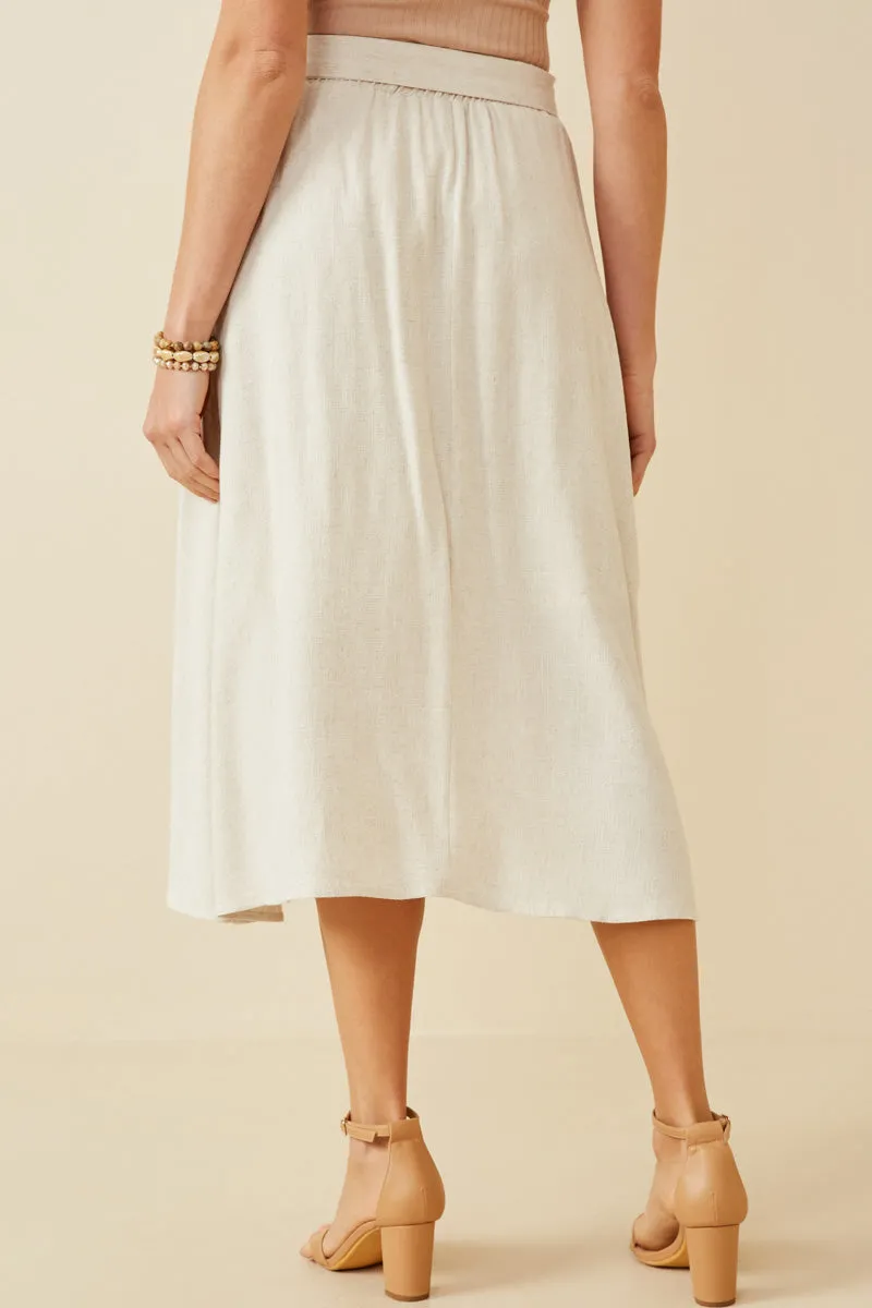 Womens Side Tie Linen Midi Skirt sold by Hayden product image thumbnail 4