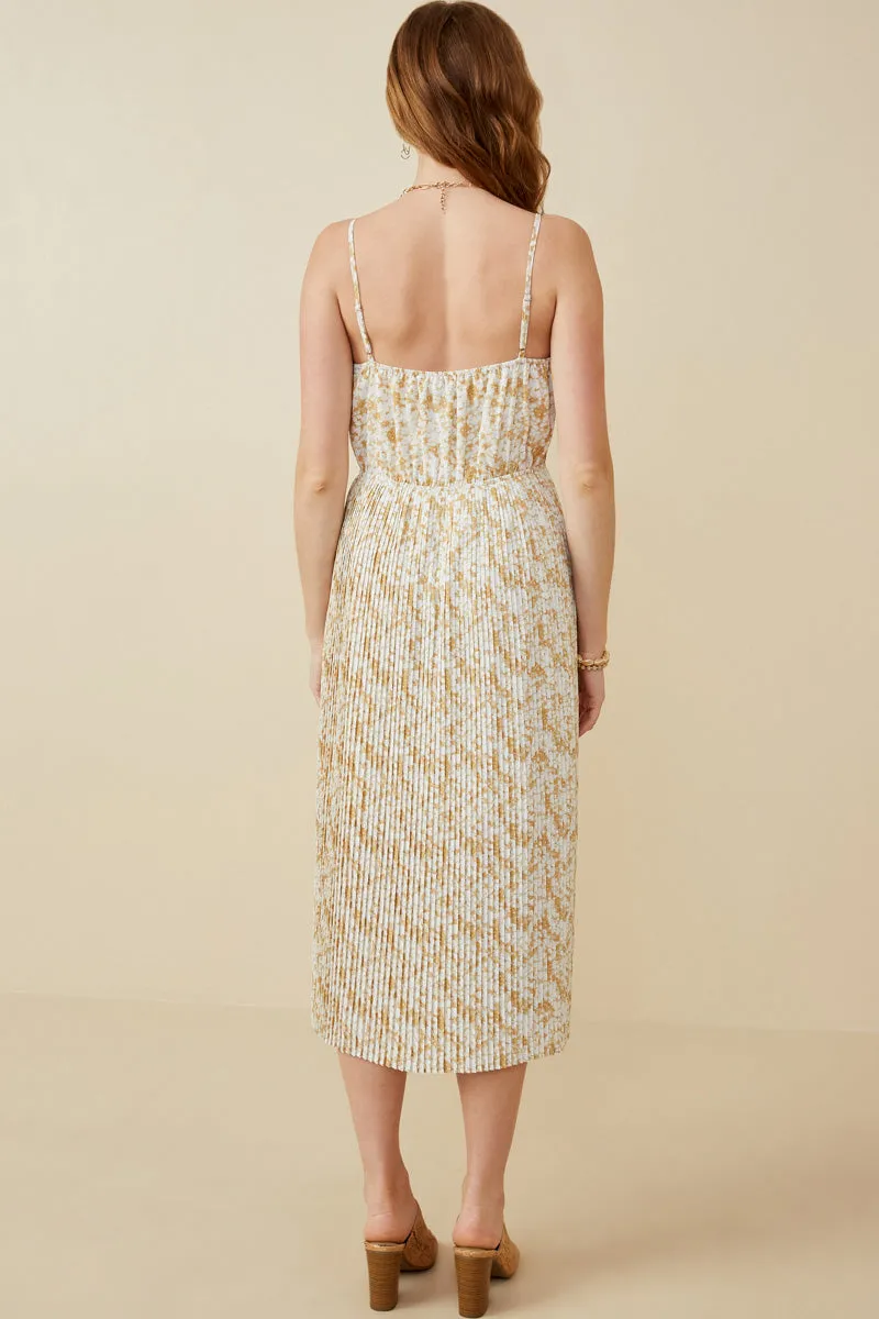 Womens Floral Print Pleated Skirt Tank Dress sold by Hayden product image thumbnail 5