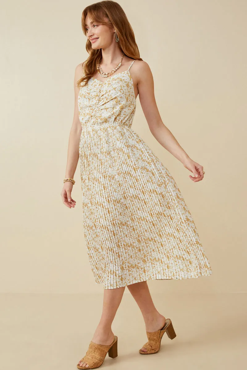 Womens Floral Print Pleated Skirt Tank Dress sold by Hayden product image thumbnail 4