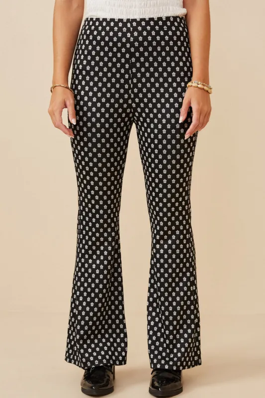 Womens Ditsy Floral Bell Bottom Knit Pants sold by Hayden