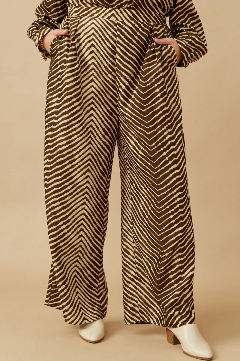 Womens Animal Print Pleated Detail Wide Leg Pants sold by Hayden product image thumbnail 2