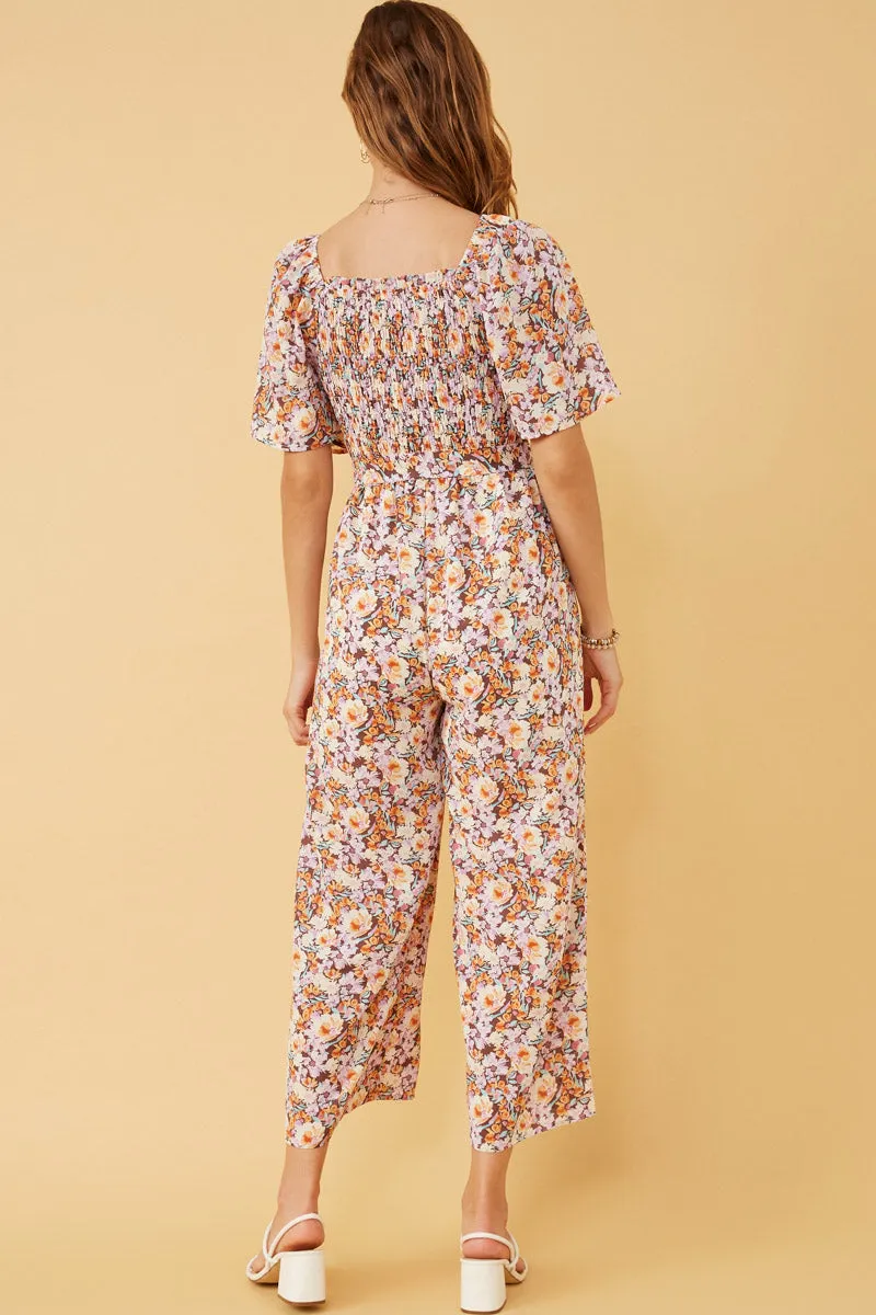 Womens Floral Square Neck Palazzo Jumpsuit sold by Hayden product image thumbnail 5