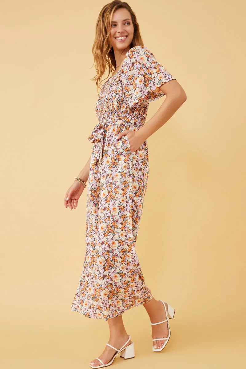 Womens Floral Square Neck Palazzo Jumpsuit sold by Hayden product image thumbnail 4