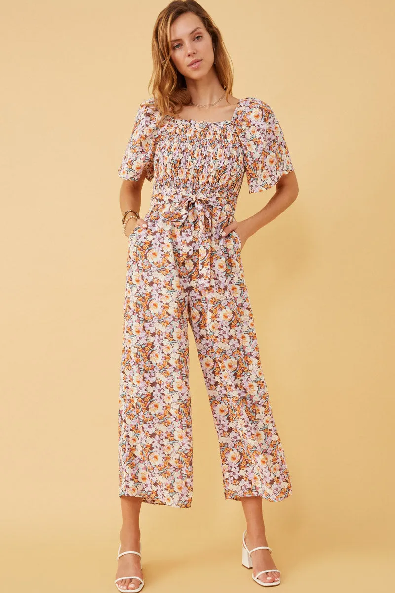 Womens Floral Square Neck Palazzo Jumpsuit sold by Hayden