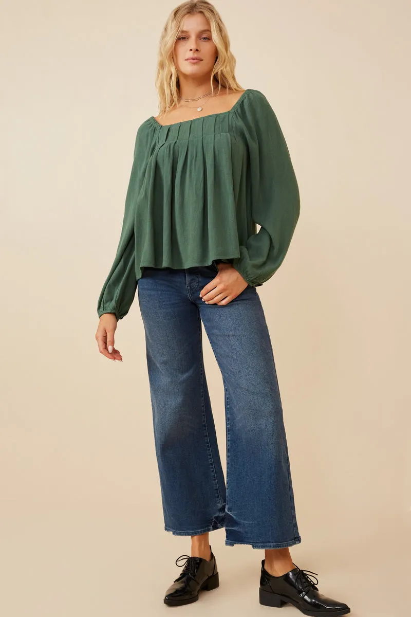 Womens Square Neck Box Pleat Detail Top sold by Hayden product image thumbnail 3