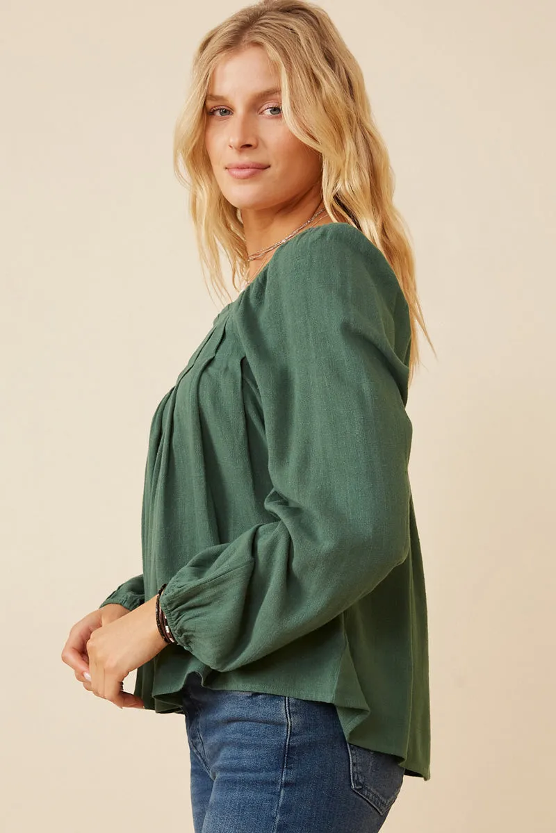 Womens Square Neck Box Pleat Detail Top sold by Hayden product image thumbnail 4