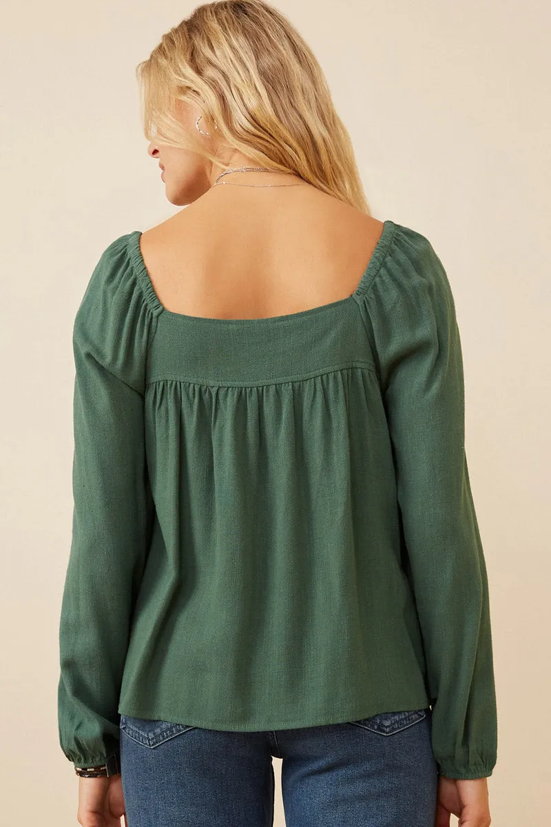 Womens Square Neck Box Pleat Detail Top sold by Hayden product image thumbnail 5